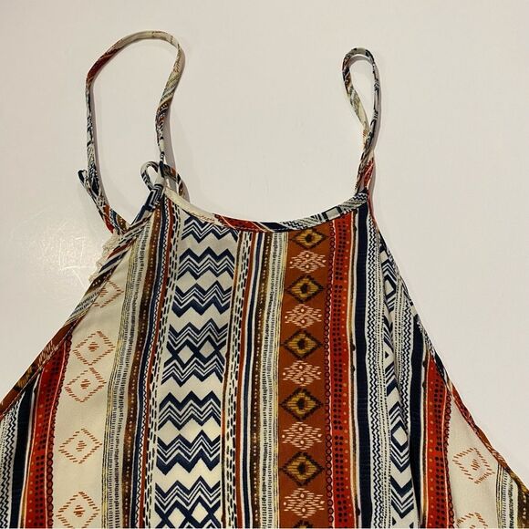 Hem & Thread Boho Hippie Sleeveless Lace Open Back Romper Women's Size Medium - Picture 2 of 16